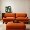 Dusk Hampshire Bright Orange Velvet 3 Seater Sofa RRP £999