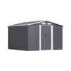 8x8 FT Peak Roof Steel Storage Shed, Pre-drilled Steel Panels, Outdoor Tool Shed