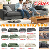 Modern 2/3 Seater Corduroy Sofa Bed with 2 Bolster Home Room Recliner Couch Sofa