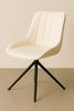 2 x Swivel Dining Chairs Matt PU Leather Padded Seat Dining Room Chair Modern