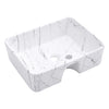 Modern Ceramic Vanity Wash Basin Countertop White Marble Effect Bath Cloakroom