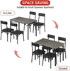 Dining Table Set with 2/4 Chairs, Modern Design for Kitchen, Home, Patio, Garden