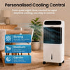 Portable Air Cooler Oscillating Fan Ice Cold Unit on Wheels Timer with Ice Packs