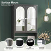 Black Bathroom Mirror Cabinet With Laundry Rack Wall Mounted For Bathroom Modern