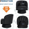 360° Swivel Accent Chair Upholstered Barrel Chair w/Striped Backrest Living Room
