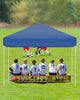 10X10FT Pop Up Canopy Beach Tent Sun Shade with 3 Adjustable Height Sandbags