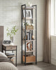 Bookcase 6-Tier Bookshelf Storage Shelving Display Rack Greige Black LLS101B02