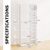 Decorative Storage Shelving Unit with Open Display Shelf-White