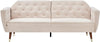 3 Seater Velvet Sofa Bed Click Clack 5 Colour Luxury Button Tufted Sleeper Couch