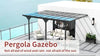 Outdoor Patio Wall-mounted 4.35 x 3(m) Gazebo Pergola, Aluminum Post, PC Roof