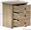 5 Drawer Chest of Drawers Narrow Solid Pine Wood Waxed Storage Bedroom Furniture