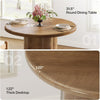 Round Dining Table for 2-4 Person, 80cm Farmhouse Kitchen Table for Dining Room