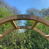 Wooden Garden Arch Pergola Feature Archway Natural with Curved Top (Tan) Trellis