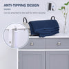 kleankin Bathroom Floor Storage Cabinet w/ 2 Drawers Door Cupboard Grey White