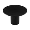 Dusk Hattie Panel Round 4-6 Seater Pedestal Dining Table Black RRP £