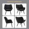 Modern Accent Chairs with Metal Legs,for Living Room Bedroom Office, Dark Grey
