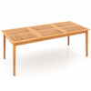 8-Person Outdoor Acacia Wood Dining Table 80" Rectangular Patio Table