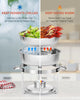 Wilprep 6qt Chafing Dish Buffet Set of 4 Stainless Steel Food Warmers Party 5.5L