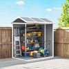 4 x 6ft Plastic Garden Shed with Floor, Window and Lockable Door