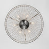 Luxury Crystal Ceiling Light 6-Light Semi Flush Mount Ceiling Light Fixture Lamp