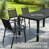 7 Pcs Outdoor Dining Set with Umbrella Hole, Garden Table and Chairs Set for 6