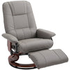 Ergonomic Recliner Sofa Chair PU Leather Armchair Lounger with Footrest, Grey