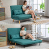 Click Clack Sofa Bed, 2 Seater Bed Settee for Living Room, Green