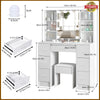 Dressing Table With Drawers Mirror Stool Set Makeup Desk Vanity Table Bedroom