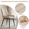 2PCS Faux Leather Dining Chairs Upholstered seat with Metal Legs Kitchen Vojsnjm