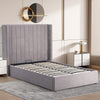 Madison Fabric Ottoman Storage Double Bed In Grey