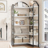 Arched Bookshelf Corner Bookcase L Shaped Bookshelf Metal Frame Display Rack