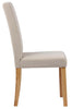 4 X Beige Velvet Dining Chairs Diamond Stitch back Wooden Legs Isabella model
