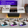 LED Extendable Coffee Table Wooden 2 Hidden Storage Modern Living Room Hzxoerrrx