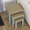 Wooden Nest of Tables 3 Piece Table Set Coffee Side Living Room Furniture