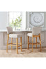 2x Bar Stools Upholstered High Chairs Kitchen Island Stools Breakfast Wood Legs