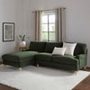 Dusk Hampshire Dark Olive Velvet Left Hand Chaise Sofa RRP £999