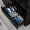 High Gloss 3 Door 2 Drawers Wardrobe With Shelves Storage Bedroom Furniture