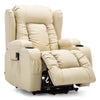 CAESAR DUAL MOTOR RISER RECLINER LEATHER MOBILITY ARMCHAIR MASSAGE HEATED CHAIR