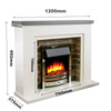 Electric Fireplace with Surround 48'' - Endeavour Fires Flamborough