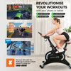 Spin Bike with Monitor - 8kg Flywheel Magnetic Exercise Bike Smart Cardio Cycle