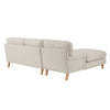 Dusk Hampshire Beige Textured Weave Left Hand Chaise Sofa RRP £899