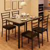 5PCS Wooden Dining Table Set for 4,Kitchen Table&Chairs Set w/Upholstered Seats