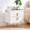 Modern LED Bedside Table with 2 Drawers Bedside Cabinet with Wireless Charging