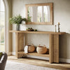 59" Farmhouse Entryway Console Table, 2-Tier Narrow Long Sofa Table Behind Couch