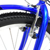 With Basket Blue UK 24 Inch Adult Trike Tricycle Foldable 3 Wheel Bike 7-Speed