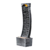 Garden Water Feature Outdoor LED Fountain Curved Waterfall Grey Teamson