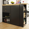 EXTENDABLE BAR TABLE DINING TABLE KITCHEN ISLAND WITH STORAGE FOR DINING ROOM