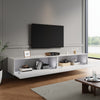 200cm High Gloss Floating TV Cabinet Stand Unit Storage Door Wall Mounted White