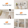 185cm Modern Hall Tree with 7 Hooks, 5-Tier Coat Rack & Shoe Storage Organizer