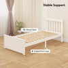3ft Single Bed Frame with Drawers Solid Pine Wood Storage Bed for Bedroom White